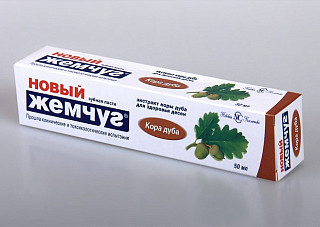 Зубная паста НОВЫЙ ЖЕМЧУГ кора дуба 50мл/36 (74266)