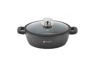 Жаровня ZEIDAN Z-501036 3,0 л с крышкой Black