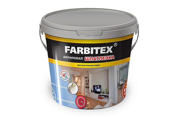 Шпатлевка FARBITEX акриловая для внутренних работ 3,5кг (1/6)
