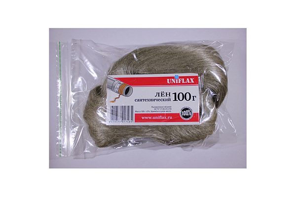 Лен сантехнический  100 г. (пакет)  UNIFLAX