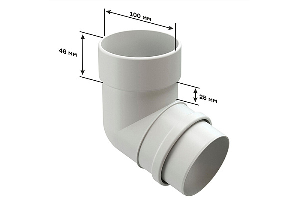 Колено 72 DOCKE Lux d=100 ПЛОМБИР (1/12)