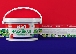 Краска ВД СТАРТ для фасадов белоснежная ( 7,0кг)