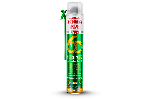 Пена монтажная SOMA FIX (пена-клей «60 секунд») (2 в 1) 750мл Турция S937