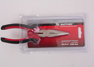 Длинногубцы MATRIX NICKEL 180мм никелированные комби (17166) (1/60)