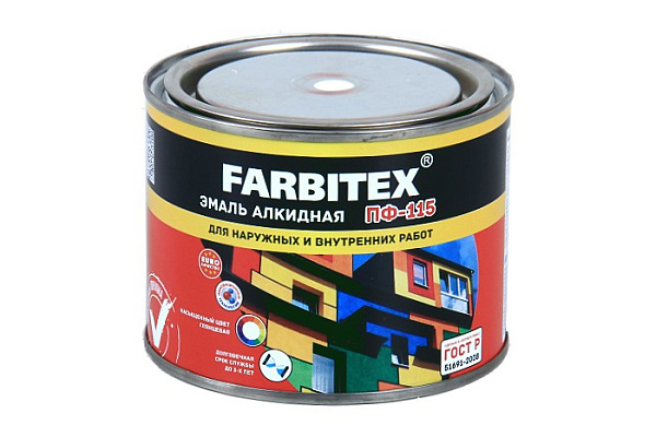 Эмаль ПФ 115 FARBITEX светло-серый (0,4кг) 