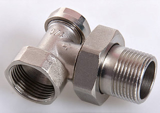 Запорный клапан для радиатора AQUALINK ДУ20 (3/4) угловой (02602/02680) (1/10/80)