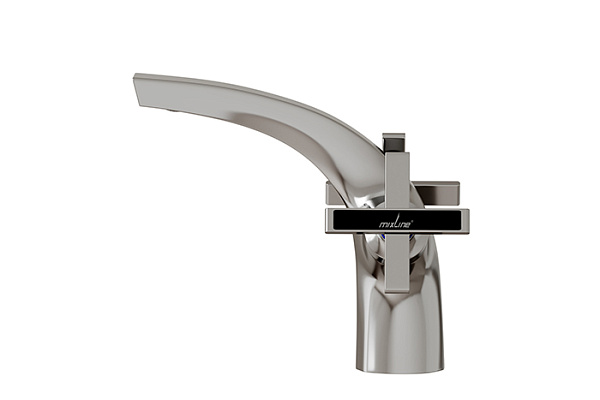 Смеситель для раковины MIXLINE ML37-04 Cross (Латунь,Длина излива 12см,кран-букса 1/2", п/г)
