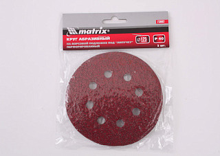Круг шлифовальный MATRIX для ЭШМ ф125мм, P040 5шт 73802 (1/200)