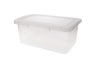 Ящик для хранения KEEPLEX Laconic с крышкой 9л 37х27,4х14,8см прозрачный KL2503 (1/6)