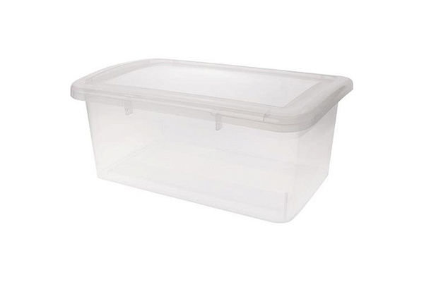 Ящик для хранения KEEPLEX Laconic с крышкой 9л 37х27,4х14,8см прозрачный KL2503 (1/6)