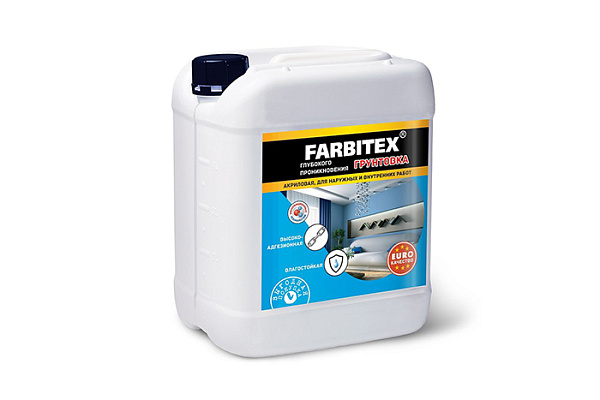 Грунтовка акриловая FARBITEX глубокого проникновения (5,0кг)