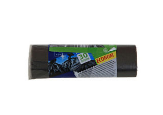 Мешки для мусора ПНД Эконом 30л 6мкм в рулоне черные 30шт ADM PRO933C (1/50)
