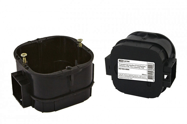 Коробка установочная TDM СП 60х60х43мм, саморезы, IP20, (1402-0004)
