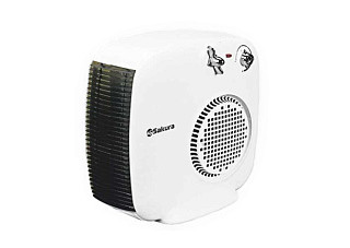 Тепловентилятор SAKURA SA-0515W спир., белый (2000Вт, площадь обогрева-25м²) 