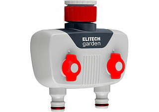 Распределитель ELITECH Garden HF 001 пластиковый двухканальный 3/4" - 1" (1/24)
