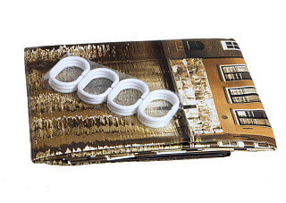 Штора для ванной комнаты ПВХ AQUA-PRIME 030D1 180х180см (1/24)
