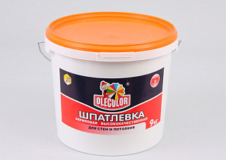 Шпатлевка OLECOLOR акриловая для стен и потолков 9кг