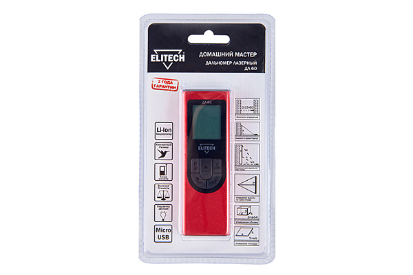 Дальномер лазерный ELITECH ДМ ДЛ 60