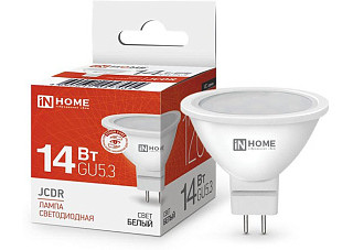 Лампа светодиодная IN HOME LED-JCDR-VC 14Вт 230В GU5.3 4000K 1260Лм 10/100 (7904)