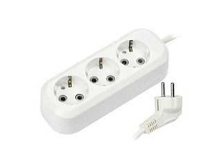 Удлинитель SmartBuy, 3 гн. 1,5м. 16А/3,5кВт с заземлением ПВС 3х1,0 (SBE-16-3-1,5-Z)/40 (4740)