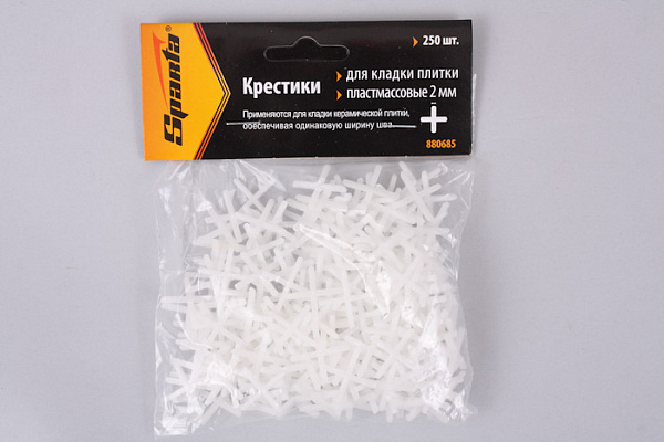 Крестики для плитки пластмассовые 2,0мм 250шт (880685) (1/10/200)