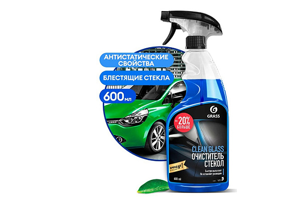 Средство для мытья стекол и зеркал GRASS clean glass 600 мл (110393) (1/6)
