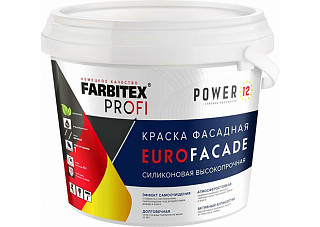 Краска FARBITEX PROFI EuroFacade фасадная силиконовая база А (3кг/2л) 
