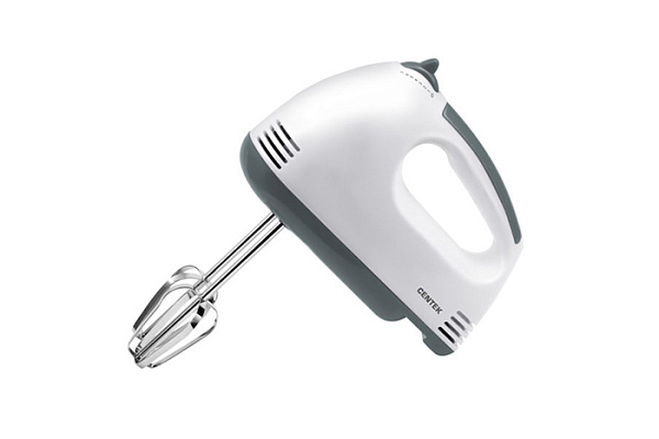 Миксер Centek CT-1111 (белый/серый) 200Вт, 7 скоростей, взбивание/замешивание