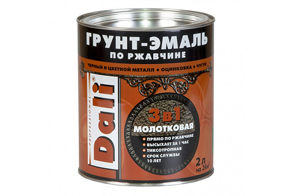 Грунт-эмаль по ржавчине DALI молотковая МЕДНЫЙ (2,0л) 