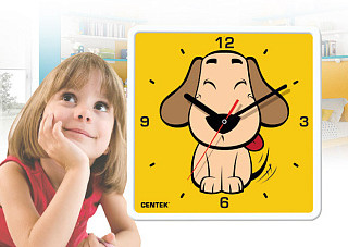 Часы настенные CENTEK СТ-7103 Dog d=25см шаговый ход кварцевый механизм