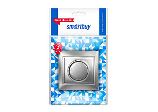 Светорегулятор (диммер) SMARTBUY Венера 550Вт 220В серебро (SBE-01s-2.5-D-0) (416)
