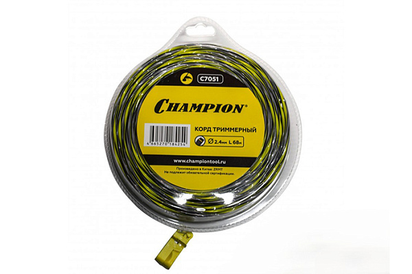 Корд трим.CHAMPION  Tornado 2.4ммх68м (витой квадрат) 7051