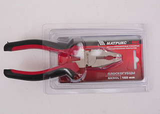 Плоскогубцы MATRIX NICKEL 160 никелир двухкомпонент ручки (16902) (1/60)