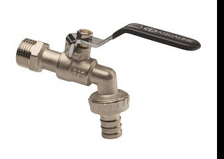 Кран шаровой водоразборный силуминовый ДУ15 (1/2) AQUALINK под шланг рычаг ECO (03965) (1/20/180)