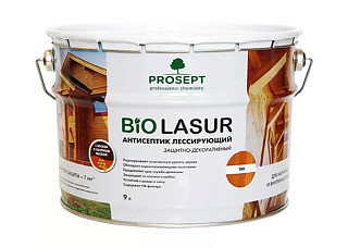Антисептик лессирующий ПРОСЕПТ BIO LASUR защитно-декоративный тик 9л 040-9 (1/66)