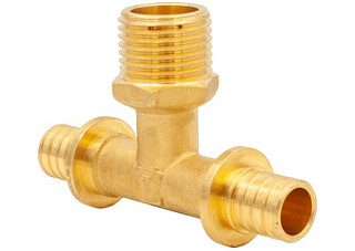 Тройник аксиальный AQUALINK 16мм х 1/2" нар х 16мм 2,2мм (01037) (1/10/100)