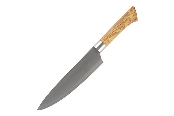 Нож с пластиковой рукояткой под дерево FORESTA поварской 20см 1/12 (103560)