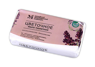 Мыло туалетное ММК цветочное в цветной обертке 100г МКТУ1321 (1/80)