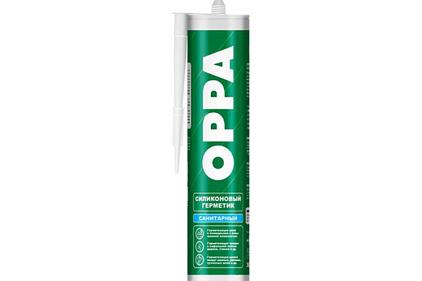 Герметик силиконовый OPPA S санитарный белый (270г) /24 (020)