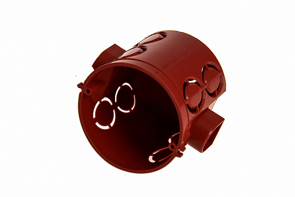 Коробка установочная TDM СП D68х62мм, углубленная, саморезы, красная, IP20 (1402-1106) "