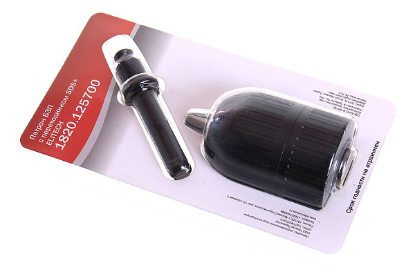 Патрон БЗП ELITECH 2-13мм, 1/2-20UNF, переходник SDS-plus 1820.125700 (1/4)