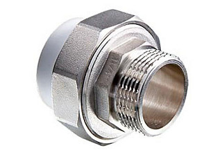 Муфта ПП разъемная ASPIPE НР 40х1_1/2" Белый (уп. 25 шт.)