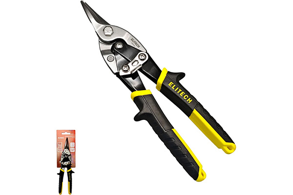 Ножницы по металлу ELITECH прямые 254мм, CrMo, HRC 56-60 140101 (1/48)