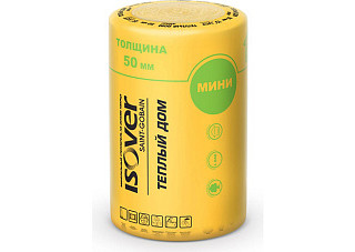 Утеплитель ИЗОВЕР ВЕТОНИТ Теплый Дом ТВИН МИНИ 8200х610х50мм (рулон=10м2/ 0,5м3) 67138