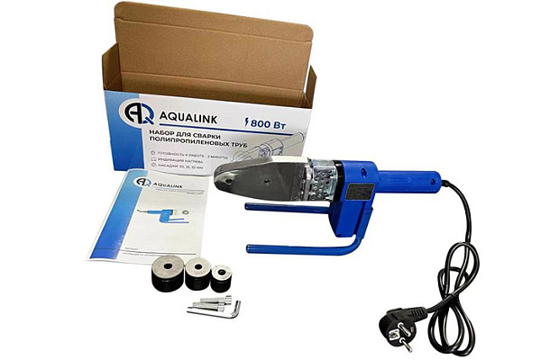Сварочный аппарат для ППР труб AQUALINK 800Вт 20-32мм (04597) (1/10)