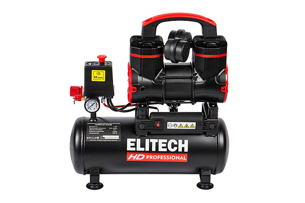 Воздушный компрессор ELITECH HD ACF 200-8S безм (8л,200л/мин, 2 цилин, 8 бар, 1кВт) E0501.001.00