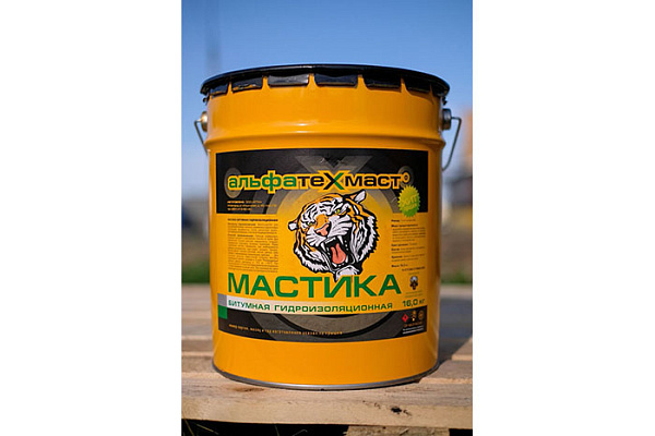 Мастика битумная гидроизоляционная АльфаТехМаст, ведро (20,0кг)