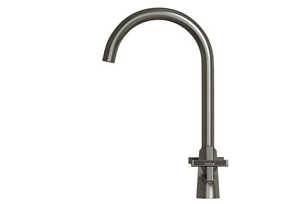 Смеситель для кухни MIXLINE ML38-032 Graphite (Латунь,Длина излива 18см,Кран-букса 1/2")