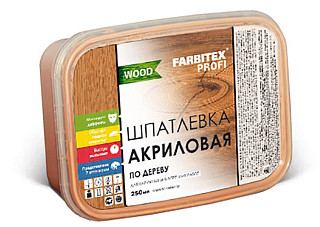 Шпатлевка FARBITEX ПРОФИ WOOD акриловая по дереву сосна 0,25л (1/12)
