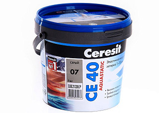 Затирка для швов ЦЕРЕЗИТ CЕ40/1 aquastatic серая 1кг 2780263